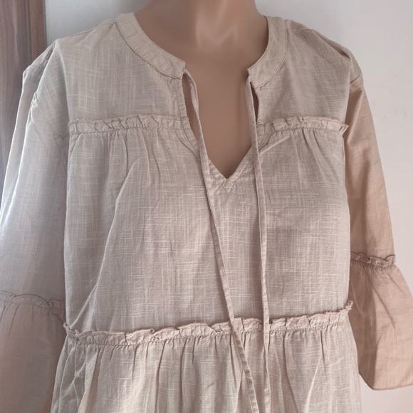 22”PTP cotton summer dress gauzy gauze linen feel boho feminine - Picture 3 of 6